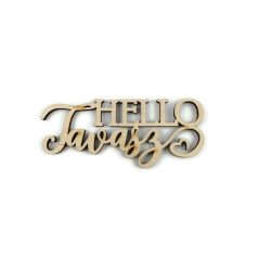 "Hello Tavasz felirat - Natúr - 11x5 cm 