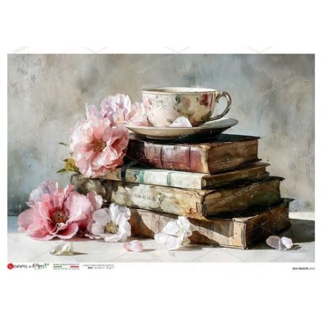 Paper design rizspapír  - A5 - 22,5x16 cm - Old Objects - 0052