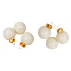 Karácsonyi üveggömb - Fehér - 2,5 cm - 24 db /csomg