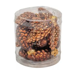 Üveg fenyő akasztós eszpresszó - 6 cm - 12 db/csomag