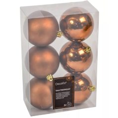Karácsonyi gömb - Barna - 8 cm - 8 db/csomag