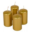 Adventi gyertya - Metál arany - 7x4 cm - 4 db/csomag