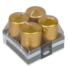 Adventi gyertya - Metál arany - 7x4 cm - 4 db/csomag