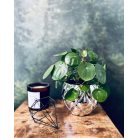 Kerámia kaspó - Glamour - Ezüst - 14x15 cm