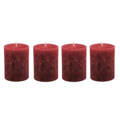 Gyertya henger - Piros - 9x7 cm - 4 db/csomag