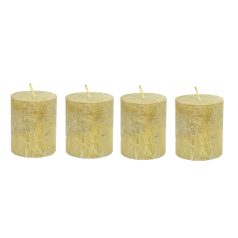 Gyertya henger - Arany - 9x7 cm - 4 db/csomag