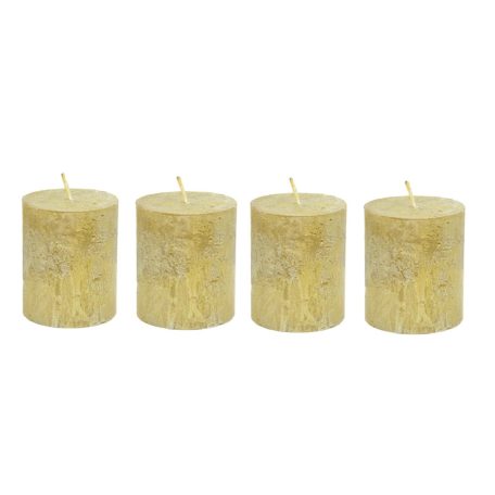 Gyertya henger - Arany - 9x7 cm - 4 db/csomag