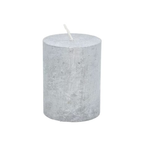 Gyertya henger - Ezüst - 9x7 cm - 4 db/csomag