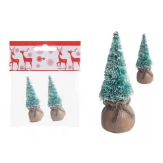 Fenyőfa dekor - 7 cm - 2 db-os szett