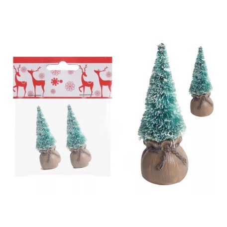 Fenyőfa dekor - 7 cm - 2 db-os szett