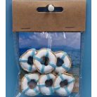 Mentőöv - Kék-fehér - 3,2x3,3 cm - 6 db/csomag