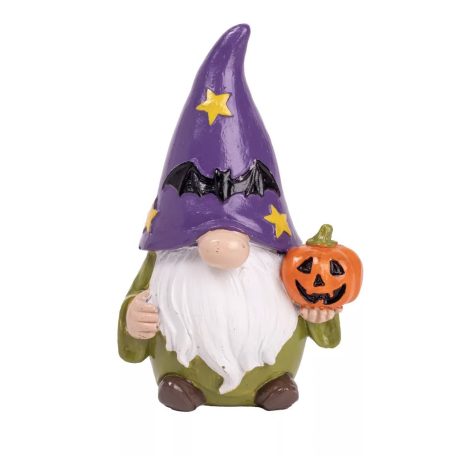 Halloween manó tökkel - Lila-zöld - 13,5 cm