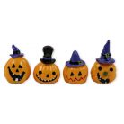 Halloween tök sapkás - 5,5 cm - 4 db/csomag