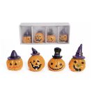 Halloween tök sapkás - 5,5 cm - 4 db/csomag