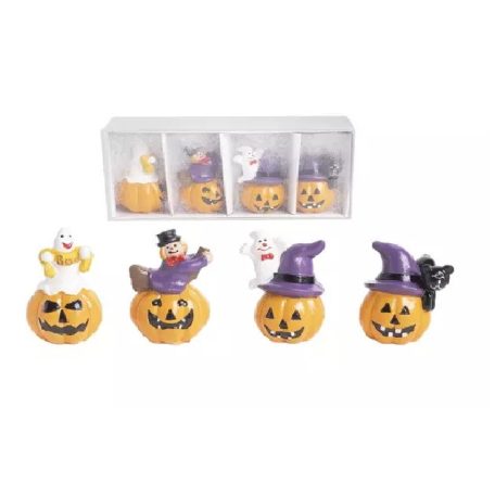Halloween tök figurák - 5,5 cm - 4 db/csomag
