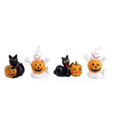 Halloween figurák - 3,6x3,3 cm - 4 db-os szett