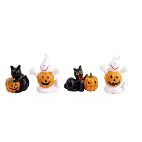 Halloween figurák - 3,6x3,3 cm - 4 db-os szett