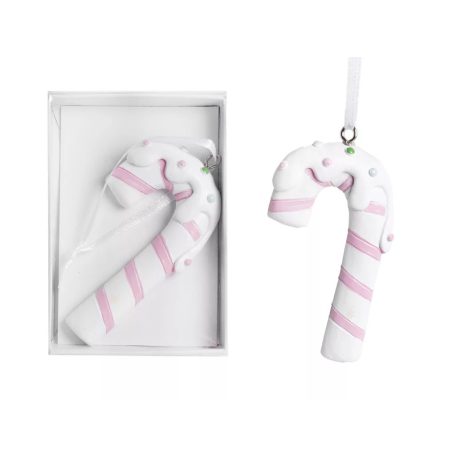 Akasztós nyalóka- Fehér-rózsaszín - 4,5x8 cm - Raktáron