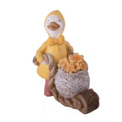 Kacsa figura virággal - 12 cm