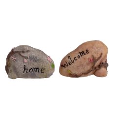   Kő - Home és Welcome felirattal - 2 db-os szett - Raktáron