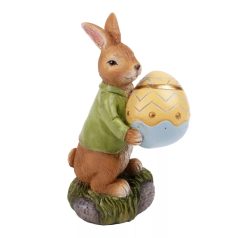 Nyuszi figura tojással - 13,50 cm - Raktáron