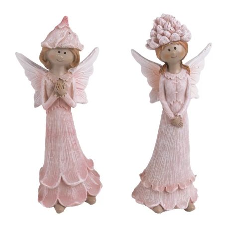Tündér figura virággal - 2 féle - 13 cm 