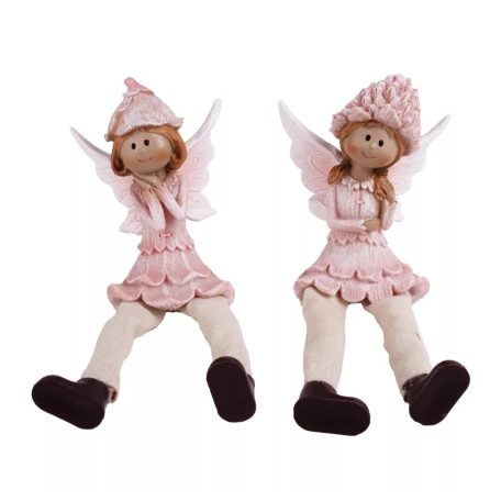 Tündér figura virággal - 2 féle - 17 cm 