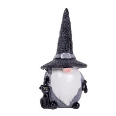 Manó figura fekete macskával - 10 cm