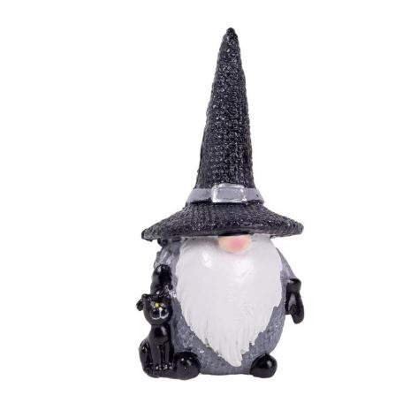 Manó figura fekete macskával - 10 cm