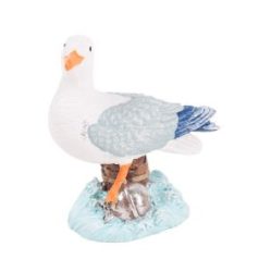 Sirály figura - Fehér-kék - 6,7x8 cm