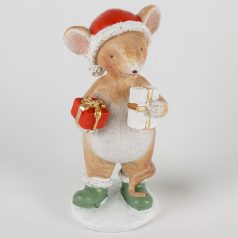 Egér  figura ajándékdobozzal - 10 cm - Raktáron
