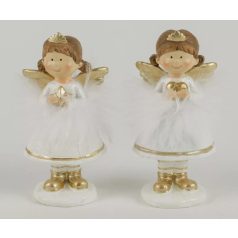Angyal figura - Fehér - 2 féle - 10 cm 
