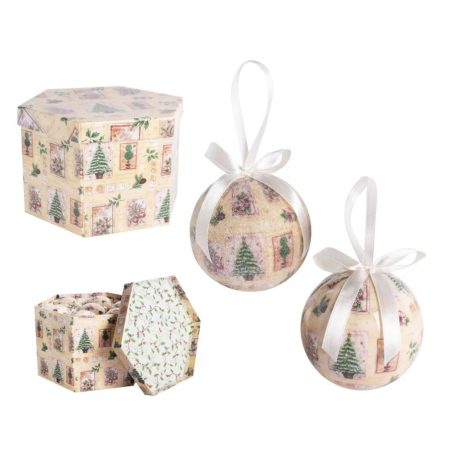  Karácsonyi gömb - Fenyős - 14 db/csomag