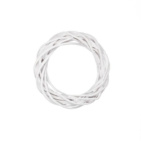 Vessző koszorú alap - Fehér - 15 cm, 20 cm, 25 cm, 30 cm, 35 cm, 40 cm