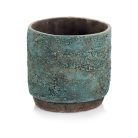 Kerámia kaspó - Rustic- Kék - 14x13 cm