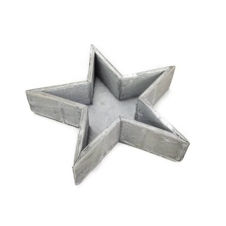 Fa csillag tál - Szürke - 23 cm