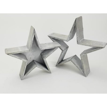 Fa csillag tál - Szürke - 23 cm