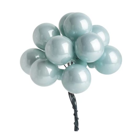  Üveg karácsonyfadísz pick - Kék - 1,5 cm - 12 db/csokor
