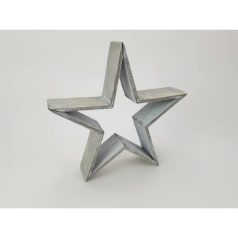 Fa csillag keret szürke - 23 cm