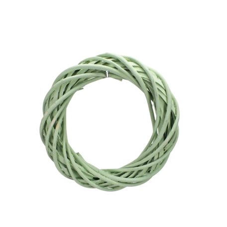 Vessző koszorú - Pasztell zöld - 20 cm, 25 cm 