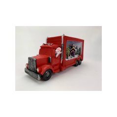 Karácsonyi kamion világítós - 32x10x14,5 cm 