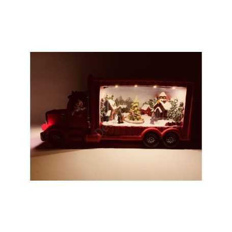 Karácsonyi kamion világítós - 32x10x14,5 cm 