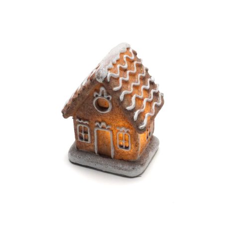 Világítós mézeskalács házikó - 6,4x5,1x8,2 cm