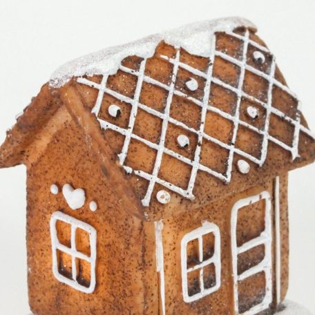  Világítós mézeskalács házikó - 6,2x5,6x8 cm