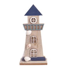 Fa világitótorony - Kék - 26x11 cm