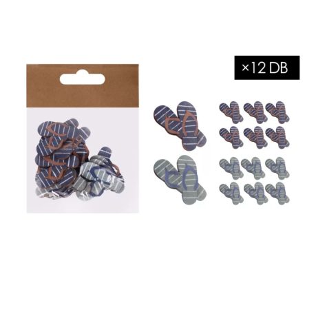 Fa strandpapucs - Kék - 12 db/csomag