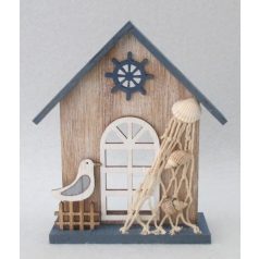 Faház sirállyal - Natúr-kék - 14x16 cm