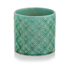   Kerámia kaspó - Vintage türkiz 2. - 13 cm, 16 cm, 20 cm, 23 cm