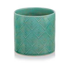   Kerámia kaspó - Vintage türkiz 6. - 13 cm, 16 cm, 20 cm, 23 cm