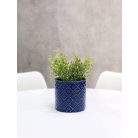 Kerámia kaspó -Vintage sötétkék 2. - 13 cm, 16 cm, 20 cm, 23 cm